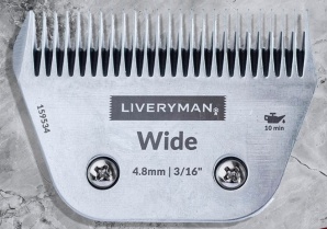 Liveryman 6FW Wide Snap On Blade - clips to 4.8mm - great for shows - fits Harmony Plus and Saphir clippers